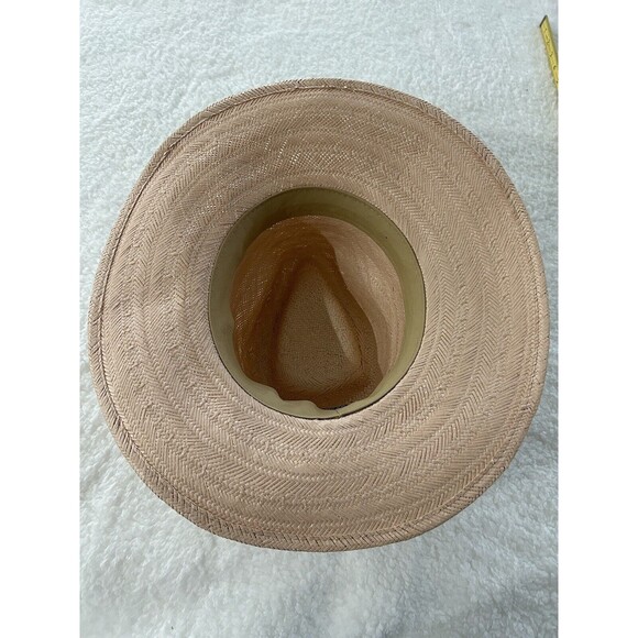 Urban Outfitters? Straw Hat Women Preppy Plush Pink Boho Vacation Summer Sz OS - Picture 5 of 6